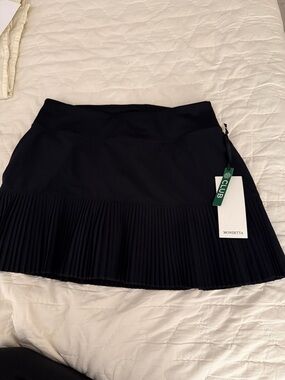 Mondetta Black Pleated Mini Skirt